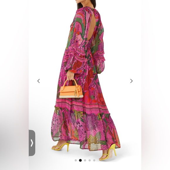 Farm Rio x Anthropologie Cool Leopard Long Sleeve Maxi Dress size XXS NWT - Picture 2 of 16